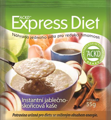 Obrázok EXPRESS DIET jablkovo-škoricová kaša 55g